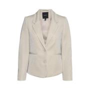 Glanzende Blazer in Beige met Zilver Lurex Vero Moda , Beige , Dames