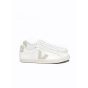 Witte Leren Logo Sneakers Veja , White , Dames