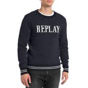 Heren Logo Trui Replay , Blue , Heren