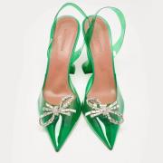 Pre-owned Fabric heels Amina Muaddi Pre-owned , Green , Dames