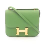 Pre-owned Fabric shoulder-bags Hermès Vintage , Green , Dames