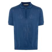 Blauwe Casual Poloshirt Corneliani , Blue , Heren