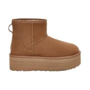 Klassieke Mini Platform Laarzen UGG , Beige , Dames