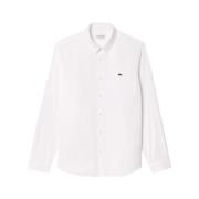 Wit Overhemd met knoopkraag Lacoste , White , Heren