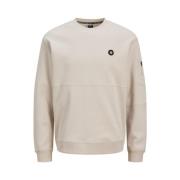 Moonbeam Beige Sweatshirt Crew Neck Jack & Jones , Beige , Heren