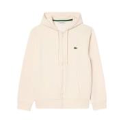 Ritssluiting Hoodie Casual Sweater Herfst Winter Lacoste , White , Her...