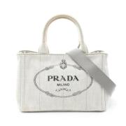 Pre-owned Canvas prada-bags Prada Vintage , Gray , Dames