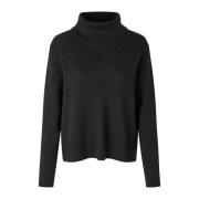 Harlekijn Patroon Gebreide Top Zwart Masai , Black , Dames