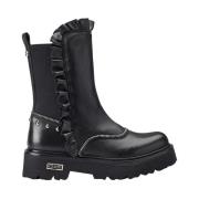 Zwarte Leren Dames Mid Boots Cult , Black , Dames