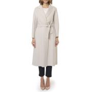 Handgemaakte wollen jas grijs parel Max Mara , Gray , Dames