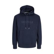 Blauwe Sweat Hoodie Jorfrederiksberg Jack & Jones , Blue , Heren