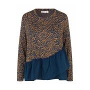 Oceaanblauwe Ruche Zoom Top Masai , Blue , Dames