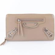 Pre-owned Leather wallets Balenciaga Vintage , Beige , Dames