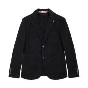 Zwarte Slim Fit Blazer Jas Gianni Lupo , Black , Heren