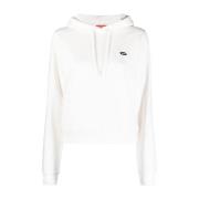 Witte Casual Hoodie voor Vrouwen Diesel , White , Dames