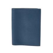 Pre-owned Leather wallets Hermès Vintage , Blue , Dames