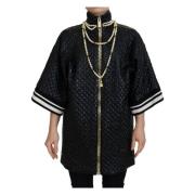 Zwarte Trui met Parelversiering en Ritssluiting Dolce & Gabbana , Blac...