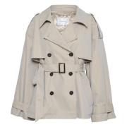 Beige Birdiegz Korte Trenchcoat Buitenkleding Gestuz , Beige , Dames