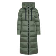 Lang Waterafstotend Hooded Jack Peuterey , Green , Dames