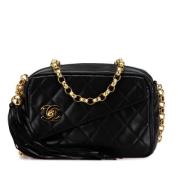 Pre-owned Leather crossbody-bags Chanel Vintage , Black , Dames