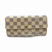 Pre-owned Canvas wallets Louis Vuitton Vintage , Beige , Dames