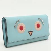 Pre-owned Leather wallets Fendi Vintage , Blue , Dames