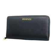 Pre-owned Leather wallets Gucci Vintage , Black , Dames