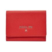 Glam Rode Leren Portemonnee Patrizia Pepe , Red , Dames