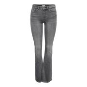 Grijze Denim Flared Jeans Only , Gray , Dames