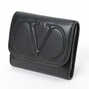 Pre-owned Leather wallets Valentino Vintage , Black , Dames