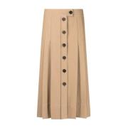 Casual Beige Katoenen Rok Salvatore Ferragamo , Beige , Dames