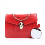 Pre-owned Leather handbags Bvlgari Vintage , Red , Dames