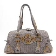 Pre-owned Leather shoulder-bags Bottega Veneta Vintage , Gray , Dames