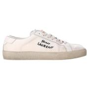 Pre-owned Coated canvas sneakers Yves Saint Laurent Vintage , White , ...