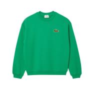 Groene Oversized Krokodillenbadge Sweater Lacoste , Green , Heren