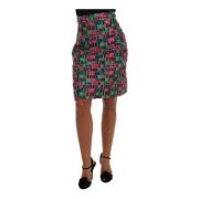 Multicolor Tweed Mini Rok Dolce & Gabbana , Multicolor , Dames