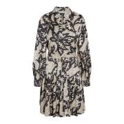 Zandprint A-lijn Jurk Bruuns Bazaar , Beige , Dames