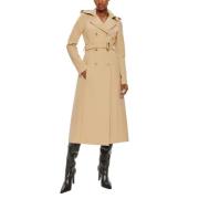 Beige Trenchcoat met Fly Buckle Patrizia Pepe , Brown , Dames