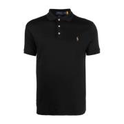 Zwarte Gebreide Korte Mouw Polo Shirt Polo Ralph Lauren , Black , Here...