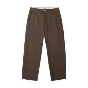 Groene Twill Timmerman Broek Obey , Brown , Heren