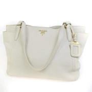 Pre-owned Leather prada-bags Prada Vintage , White , Dames