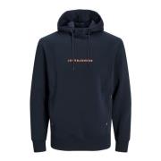 Tree Hoodie met zachte binnenvoering Jack & Jones , Blue , Heren