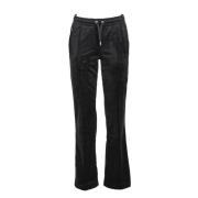 Zwarte fluwelen rechte broek Juicy Couture , Black , Dames