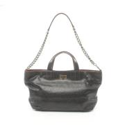 Pre-owned Leather chanel-bags Chanel Vintage , Black , Dames