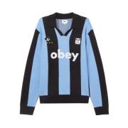 Voetbaltrui Jacquard Sweater Obey , Blue , Heren