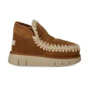 Cognac Bounce Sneaker met Wolstiksels Mou , Brown , Dames