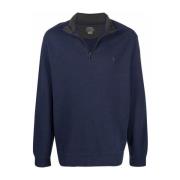 Blauwe Rits Trui Casual Stijl Polo Ralph Lauren , Blue , Heren