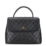 Pre-owned Leather handbags Chanel Vintage , Black , Dames