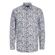 Leeds Overhemd Lange Mouwen Jack & Jones , Blue , Heren