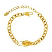 Gouden Snake Link Waterdicht Armband Dansk Copenhagen , Yellow , Dames